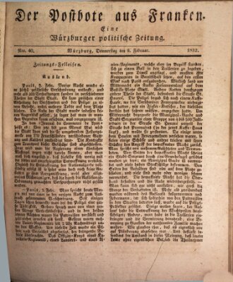 Der Postbote aus Franken Donnerstag 9. Februar 1832