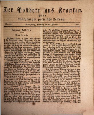 Der Postbote aus Franken Dienstag 14. Februar 1832