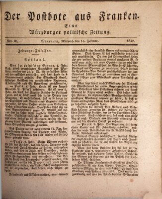 Der Postbote aus Franken Mittwoch 15. Februar 1832