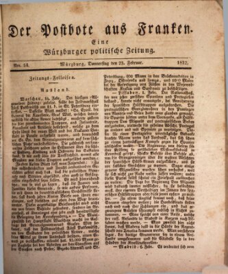 Der Postbote aus Franken Donnerstag 23. Februar 1832
