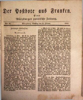 Der Postbote aus Franken Samstag 25. Februar 1832