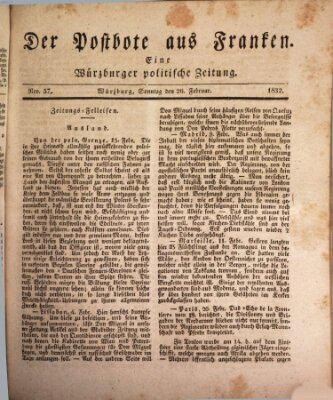 Der Postbote aus Franken Sonntag 26. Februar 1832