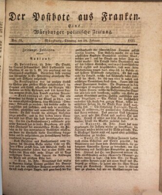 Der Postbote aus Franken Dienstag 28. Februar 1832