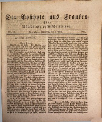 Der Postbote aus Franken Donnerstag 1. März 1832