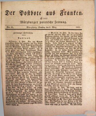 Der Postbote aus Franken Samstag 3. März 1832