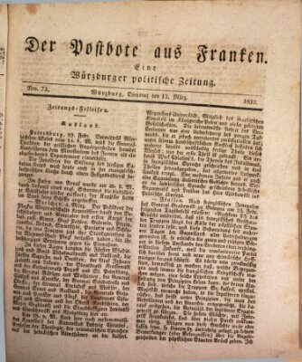 Der Postbote aus Franken Dienstag 13. März 1832