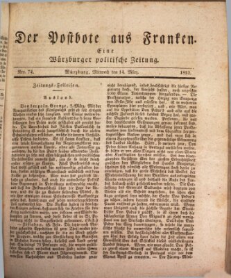 Der Postbote aus Franken Mittwoch 14. März 1832