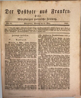 Der Postbote aus Franken Mittwoch 21. März 1832