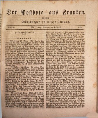 Der Postbote aus Franken Sonntag 1. April 1832