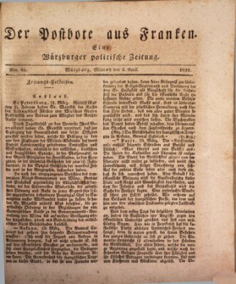 Der Postbote aus Franken Mittwoch 4. April 1832