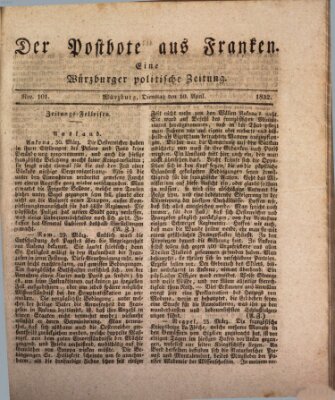 Der Postbote aus Franken Dienstag 10. April 1832