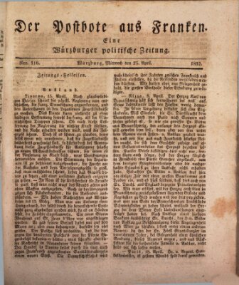 Der Postbote aus Franken Mittwoch 25. April 1832