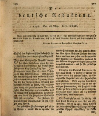 Der deutsche Redakteur Freitag 18. Mai 1798