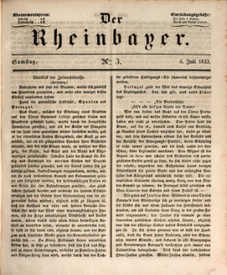 Der Rheinbayer Samstag 6. Juli 1833