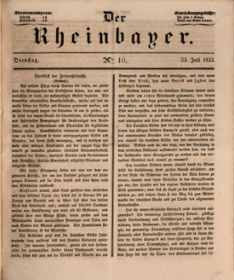 Der Rheinbayer Dienstag 23. Juli 1833