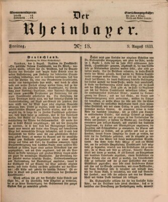 Der Rheinbayer Freitag 9. August 1833