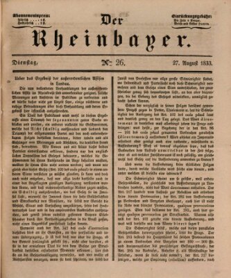 Der Rheinbayer Dienstag 27. August 1833