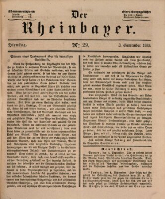 Der Rheinbayer Dienstag 3. September 1833