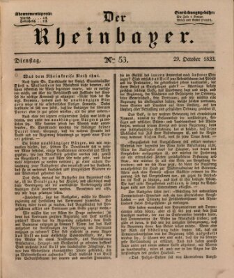 Der Rheinbayer Dienstag 29. Oktober 1833