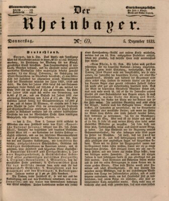 Der Rheinbayer Donnerstag 5. Dezember 1833