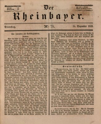 Der Rheinbayer Dienstag 24. Dezember 1833