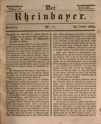 Der Rheinbayer Samstag 25. Januar 1834