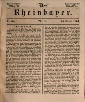 Der Rheinbayer Dienstag 25. Februar 1834