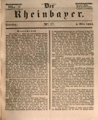 Der Rheinbayer Dienstag 4. März 1834