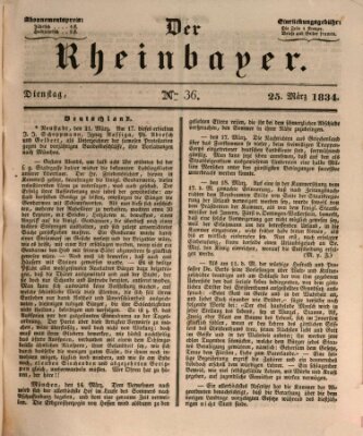 Der Rheinbayer Dienstag 25. März 1834