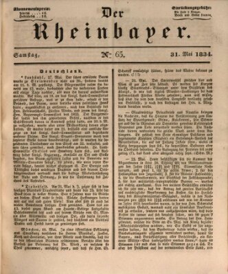 Der Rheinbayer Samstag 31. Mai 1834