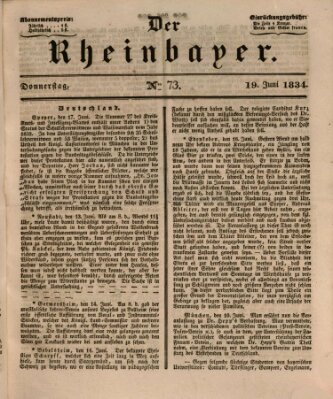 Der Rheinbayer Donnerstag 19. Juni 1834