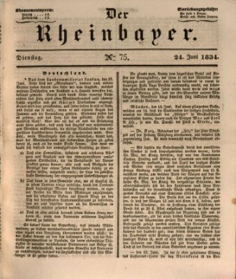 Der Rheinbayer Dienstag 24. Juni 1834