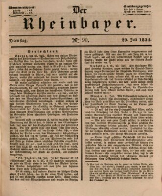 Der Rheinbayer Dienstag 29. Juli 1834