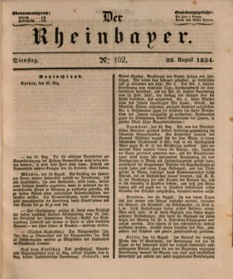 Der Rheinbayer Dienstag 26. August 1834