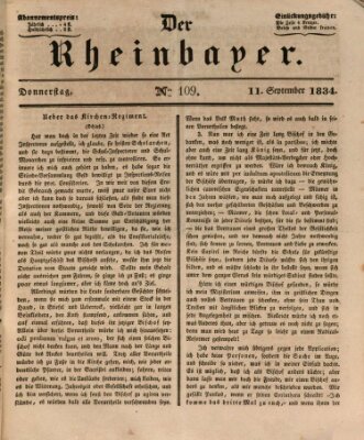 Der Rheinbayer Donnerstag 11. September 1834