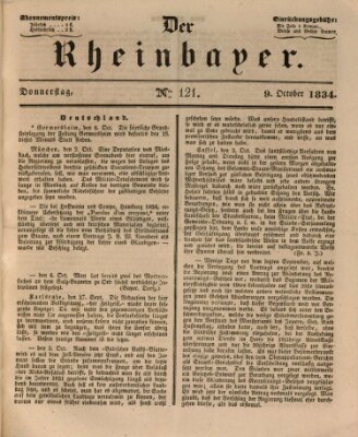 Der Rheinbayer Donnerstag 9. Oktober 1834