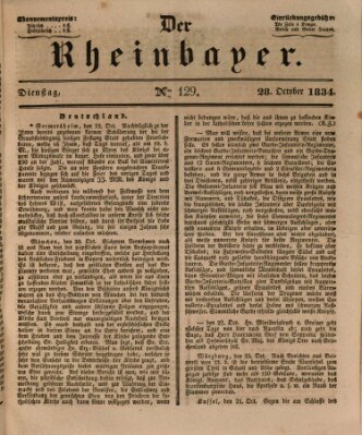 Der Rheinbayer Dienstag 28. Oktober 1834