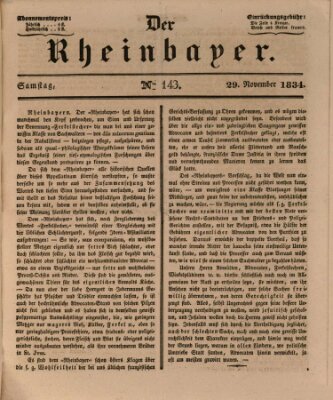 Der Rheinbayer Samstag 29. November 1834