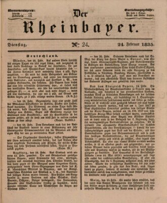 Der Rheinbayer Dienstag 24. Februar 1835