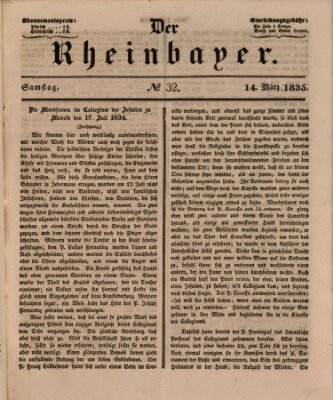 Der Rheinbayer Samstag 14. März 1835