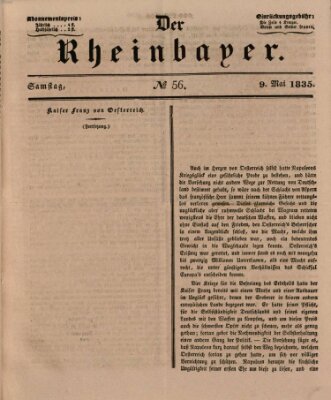 Der Rheinbayer Samstag 9. Mai 1835