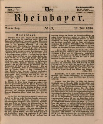 Der Rheinbayer Donnerstag 11. Juni 1835