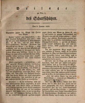 Der Scharfschütz Samstag 9. Januar 1830