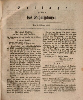 Der Scharfschütz Samstag 6. Februar 1830