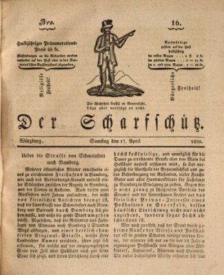 Der Scharfschütz Samstag 17. April 1830