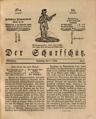 Der Scharfschütz Samstag 17. Juli 1830