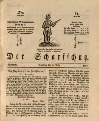 Der Scharfschütz Samstag 31. Juli 1830