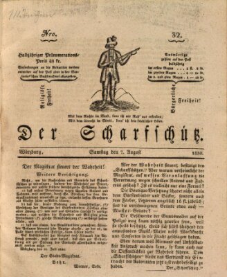 Der Scharfschütz Samstag 7. August 1830