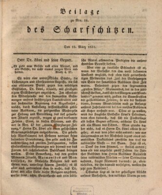 Der Scharfschütz Samstag 12. März 1831