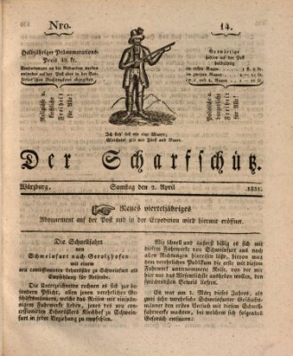 Der Scharfschütz Samstag 2. April 1831